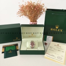 로렉스 텐포인트 별 브라운 콤비메탈 시계 남성용