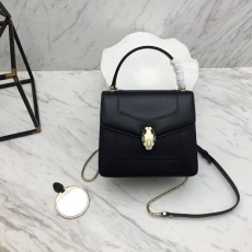 불가리 세르펜티 포에버 블랙 탑핸들 크로스백