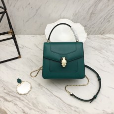 불가리 세르펜티 포에버 그린 탑핸들 크로스백