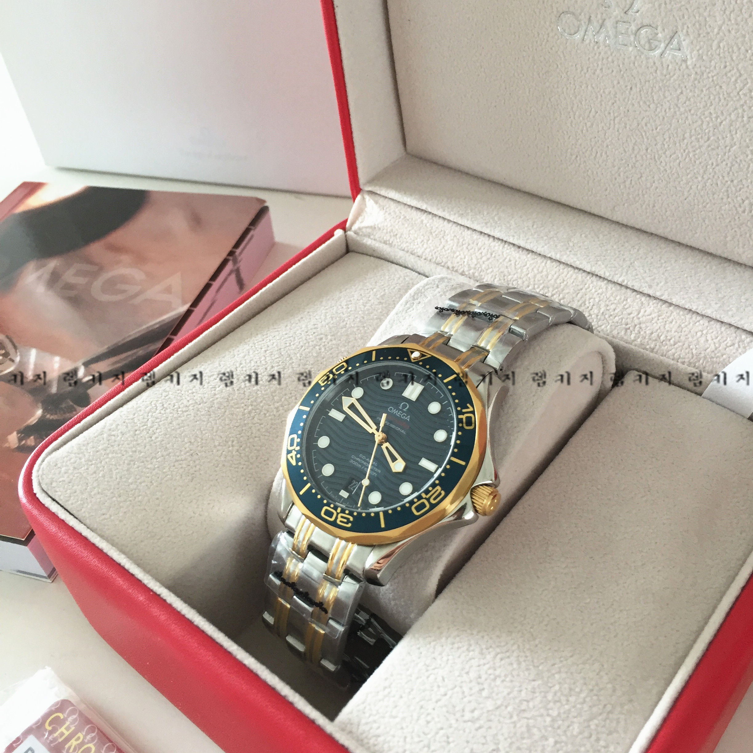 오메가 씨마스터 다이버 300 금장 콤비 메탈시계