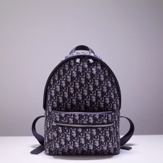 디올 Rider Oblique 자카드 스몰 베이지&블루 백팩