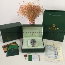 로렉스 딥씨 씨드웰러 블랙판 은장 메탈시계