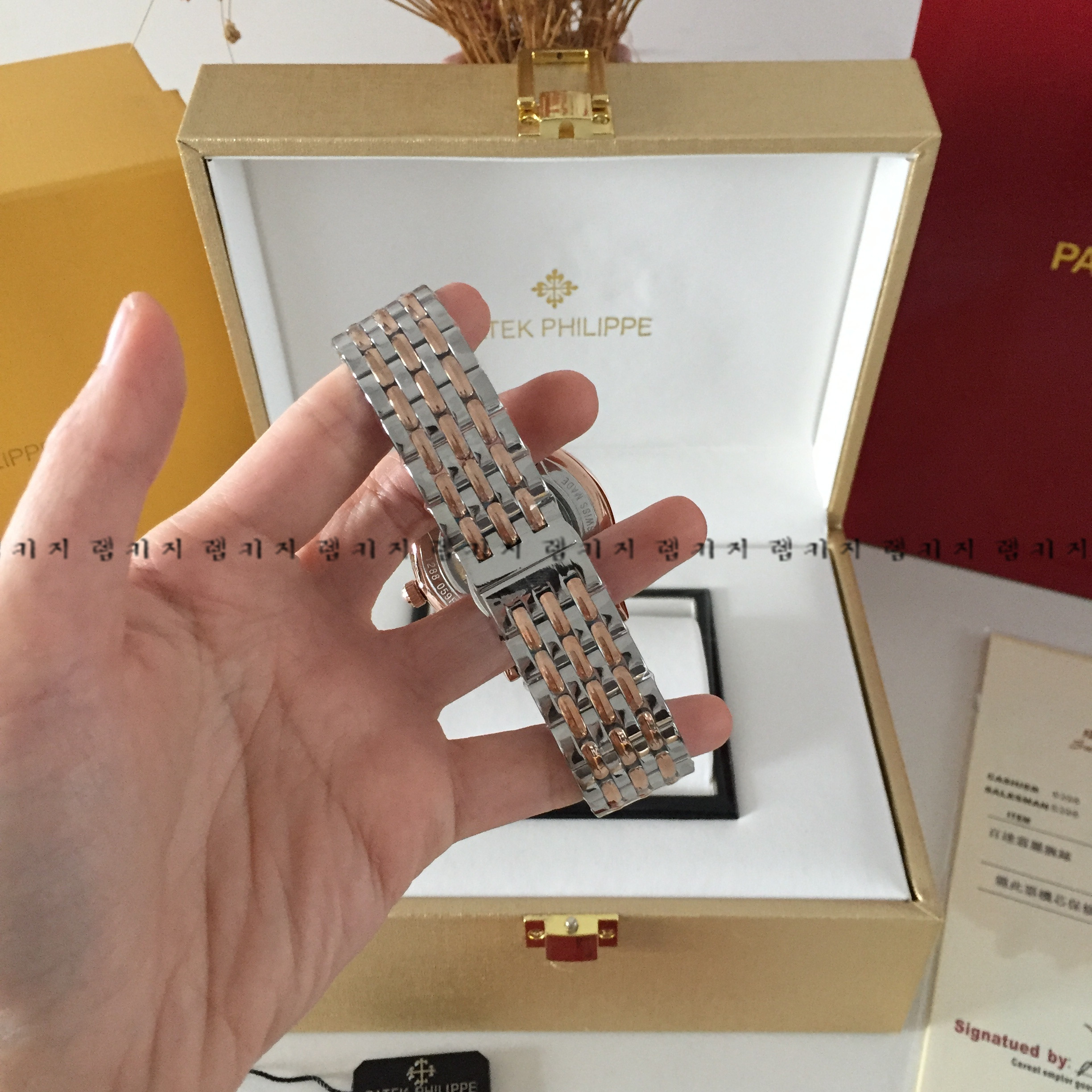 파텍필립 문페이즈 로즈골드 콤비 메탈시계