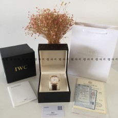 IWC 포르토피노 로즈골드 금장 가죽시계
