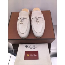 로로피아나 썸머워크 참 화이트 스웨이드 블로퍼