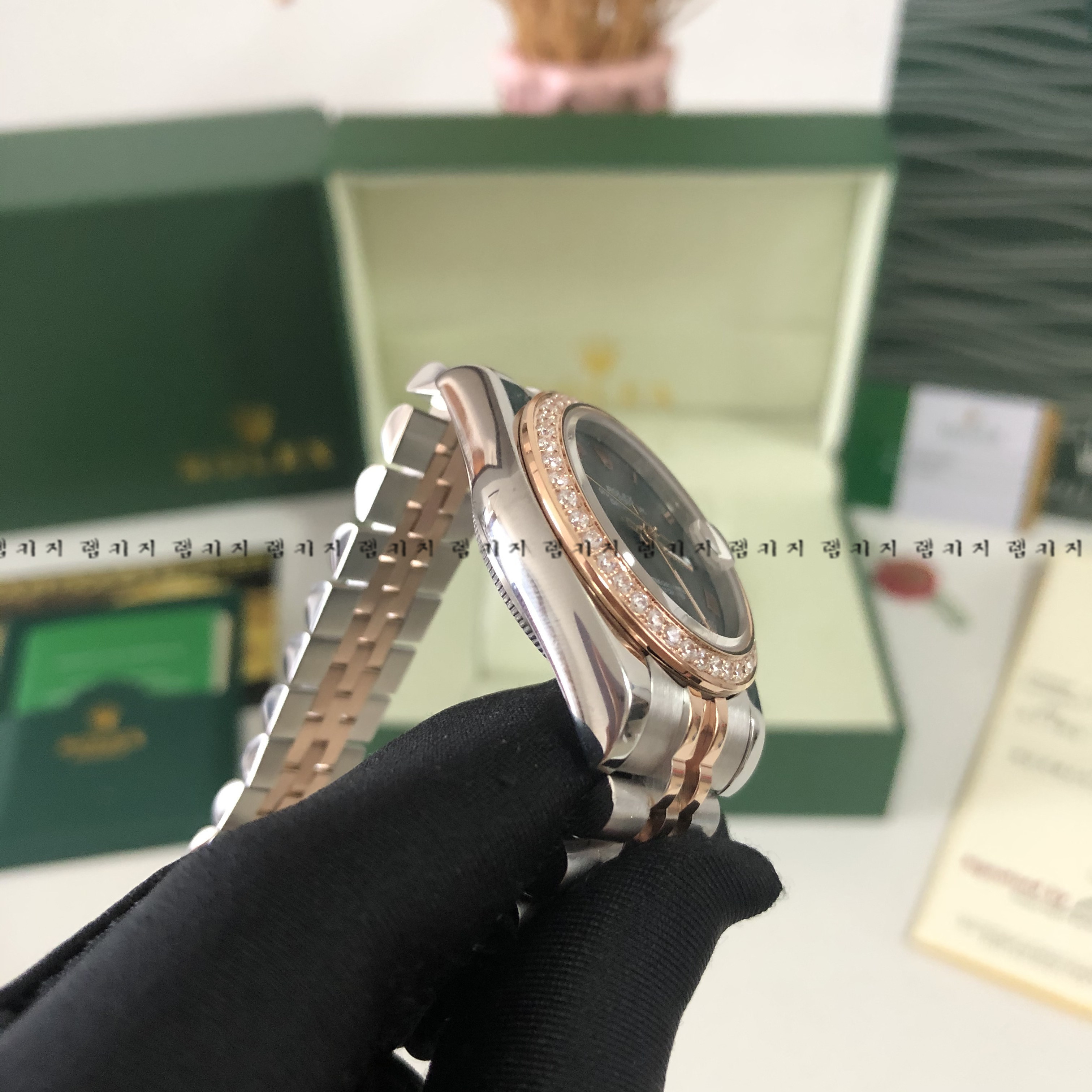 로렉스 텐포인트 로마 콤비 메탈시계 쿼츠