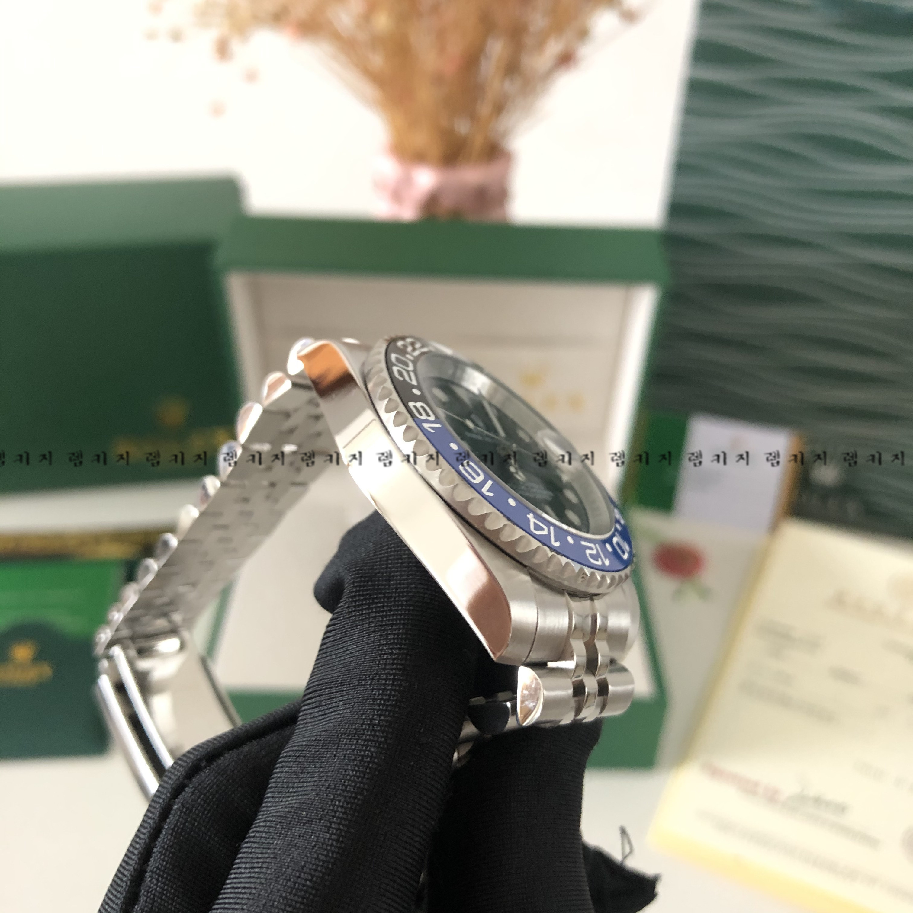 로렉스 GMT 마스터 2 블랙다이얼 메탈시계