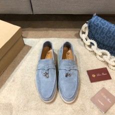 로로피아나 섬머 참 워크 스웨이드 크리스탈 로퍼