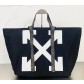 오프화이트 에로우 커머셜 블랙 토트백