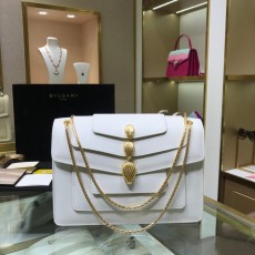 불가리 세르펜디 멀티체인 스네이크 라이트골드 숄더백