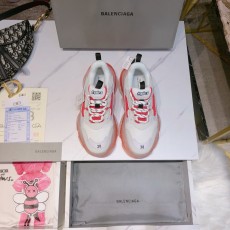 발렌시아가 남여공용용 트리플 S 클리어 솔 스니커즈