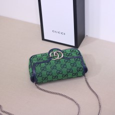 구찌 GG 마몬트 마틀라세 미니숄더백