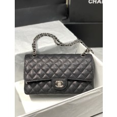 샤넬 클래식백 미듐 캐비어 은장
